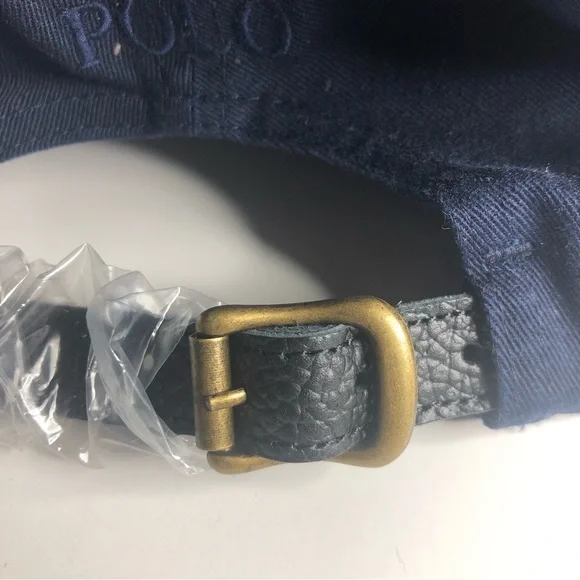 🧢NEW🧢 Polo Ralph Lauren Baseball Cap wi/ adj Leather Strap Closure -Authentic
